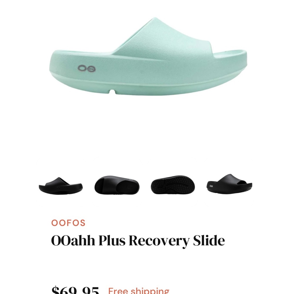 OOFOS OOahh Plus Slide Sandal - Mint / M9/W11/ EU 42